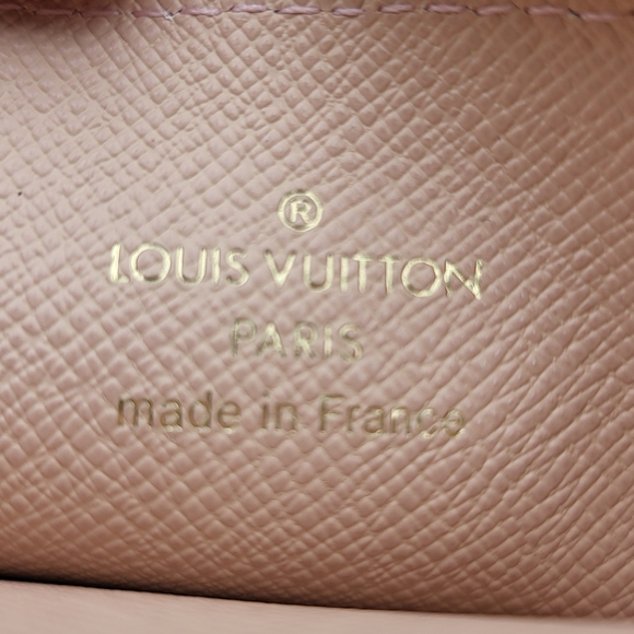 LOUIS VUITTON Damier Azur Zipped Romy Card Holder Rose Ballerine.. - Picture 8 of 13